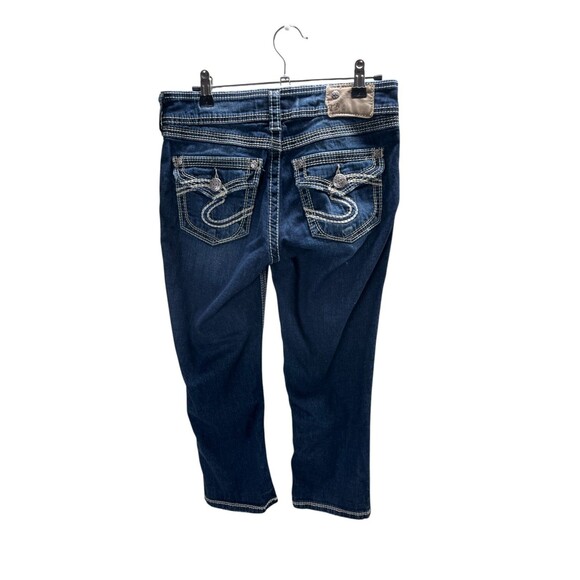 Silver Jeans Women's Size 27 Waist Blue Suki Surplus Capri - Picture 4 of 8